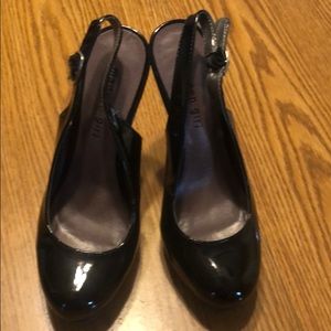 Cute black shoes with colors